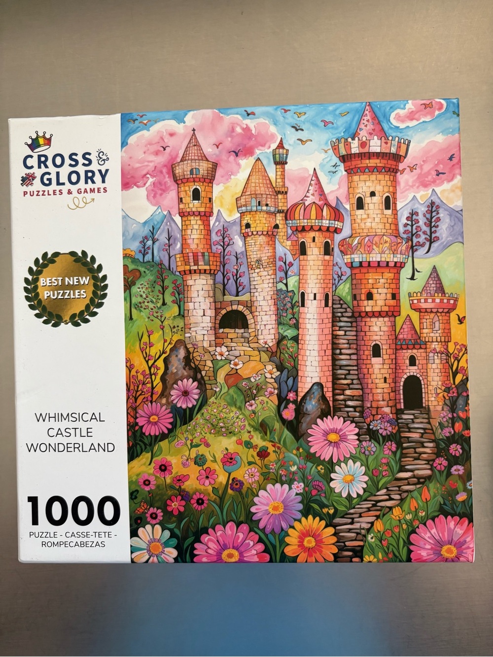 Cross & Glory Whimsical Castle Wonderland Puzzle - Pink & Multicolor